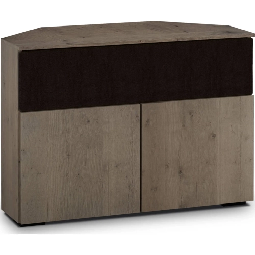 Lancaster 329CR 44" Corner TV Stand AV Cabinet in Barn Board Oak